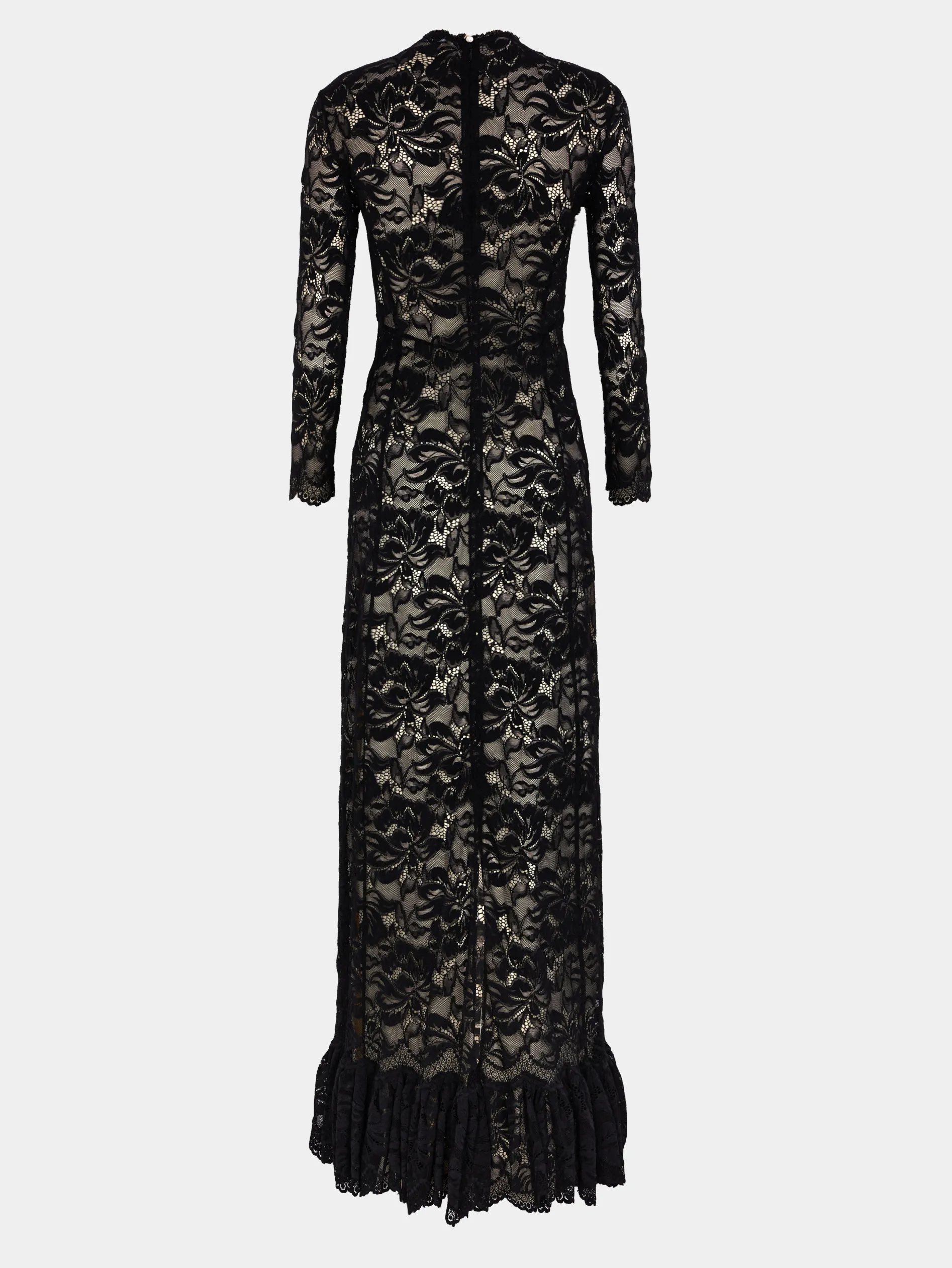 Cheap Robe longue en dentelle noire Robes