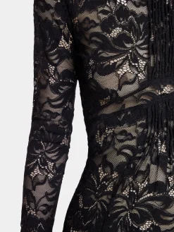 Clearance ROBE LONGUE EN DENTELLE NOIRE Robes