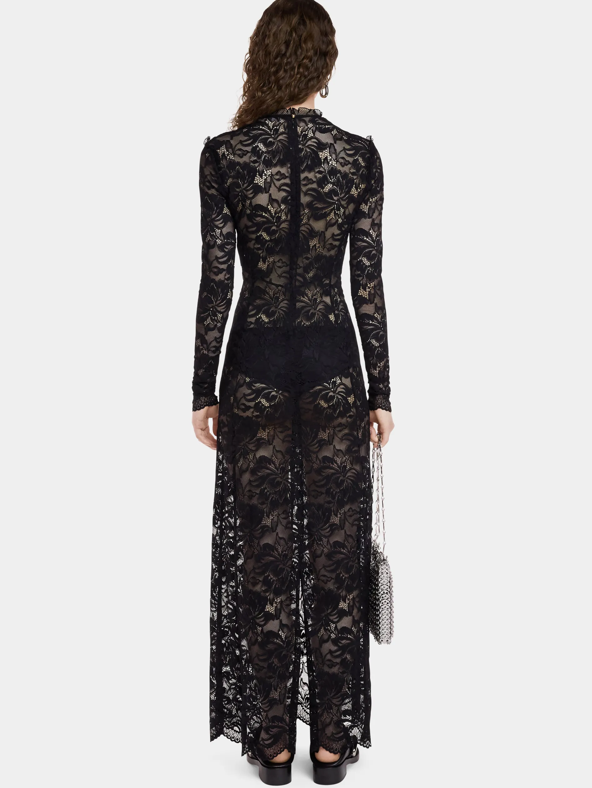 Clearance ROBE LONGUE EN DENTELLE NOIRE Robes