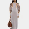 New ROBE LONGUE EN JACQUARD LUREX Maille | Robes