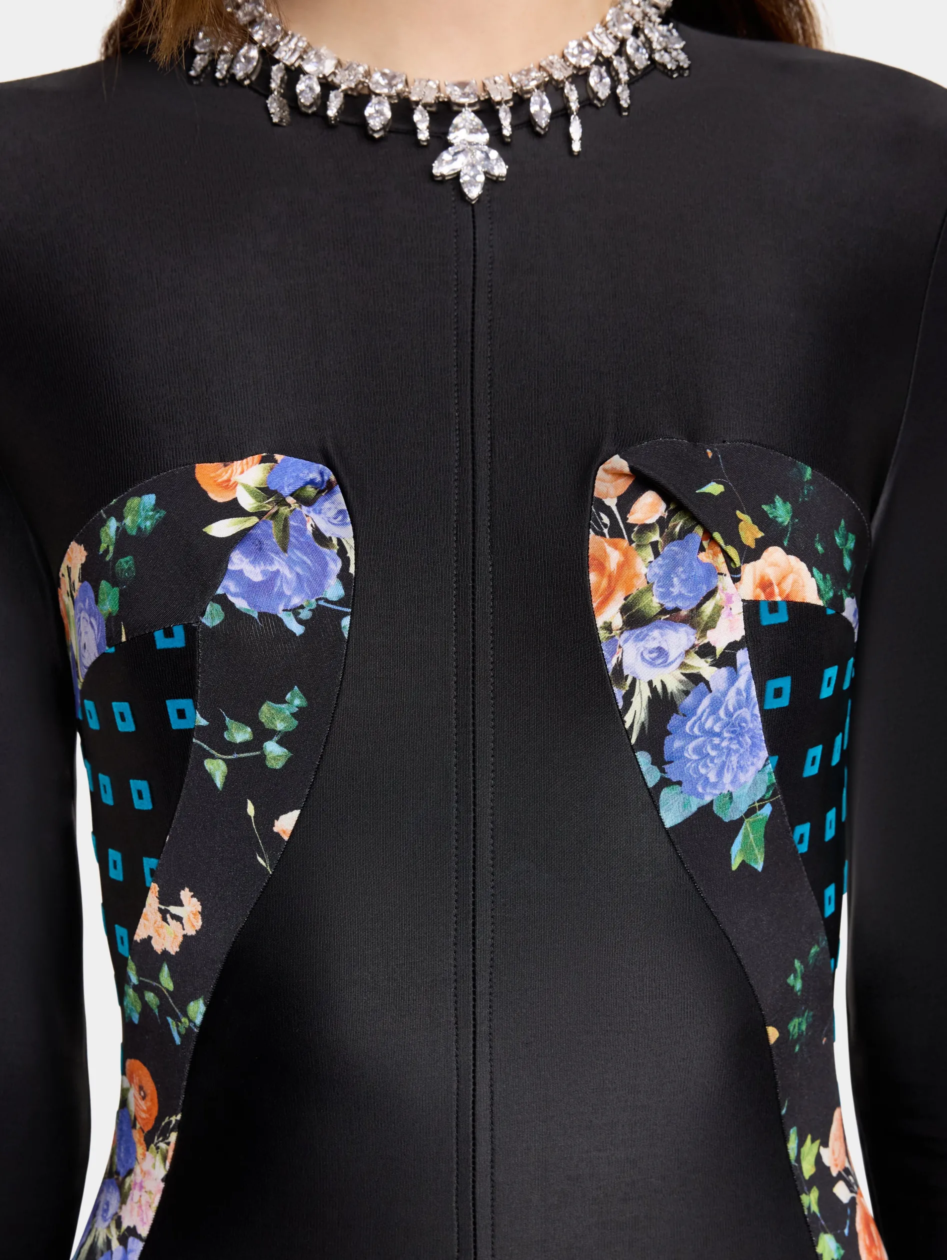 Store ROBE LONGUE EN JERSEY A EMPIECEMENTS Robes