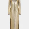 Hot ROBE LONGUE EN JERSEY LUREX Robes