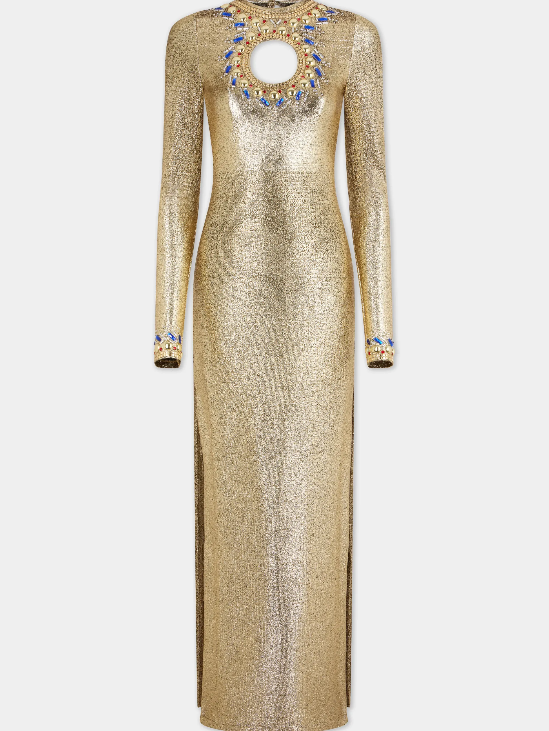 Hot ROBE LONGUE EN JERSEY LUREX Robes