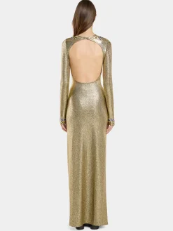 Hot ROBE LONGUE EN JERSEY LUREX Robes
