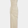 Shop Robe longue en lurex Robes