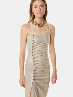 Shop Robe longue en lurex Robes