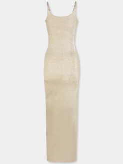 Shop Robe longue en lurex Robes