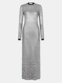 Clearance ROBE LONGUE EN MAILLE EFFET DENTELLE Maille | Robes
