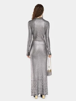 Clearance ROBE LONGUE EN MAILLE EFFET DENTELLE Maille | Robes
