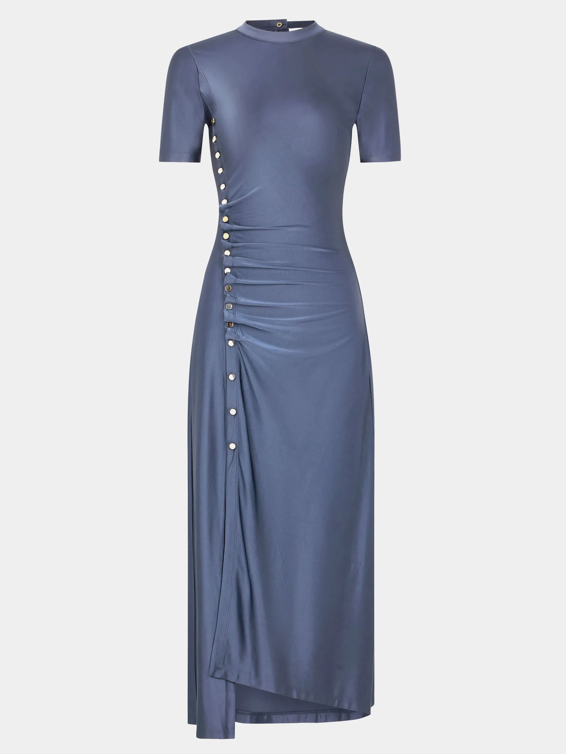 Best ROBE LONGUE GRISE DRAPéE PRESSION EN JERSEY Robes