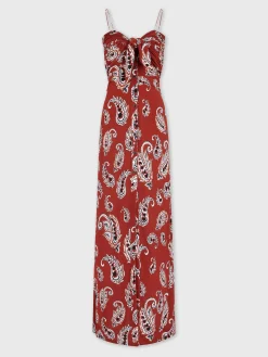 Discount Robe longue imprimée paisley Robes
