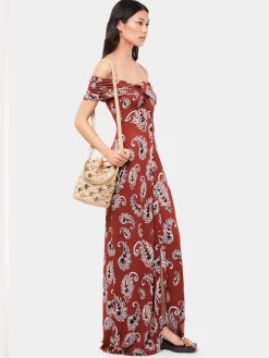 Discount Robe longue imprimée paisley Robes