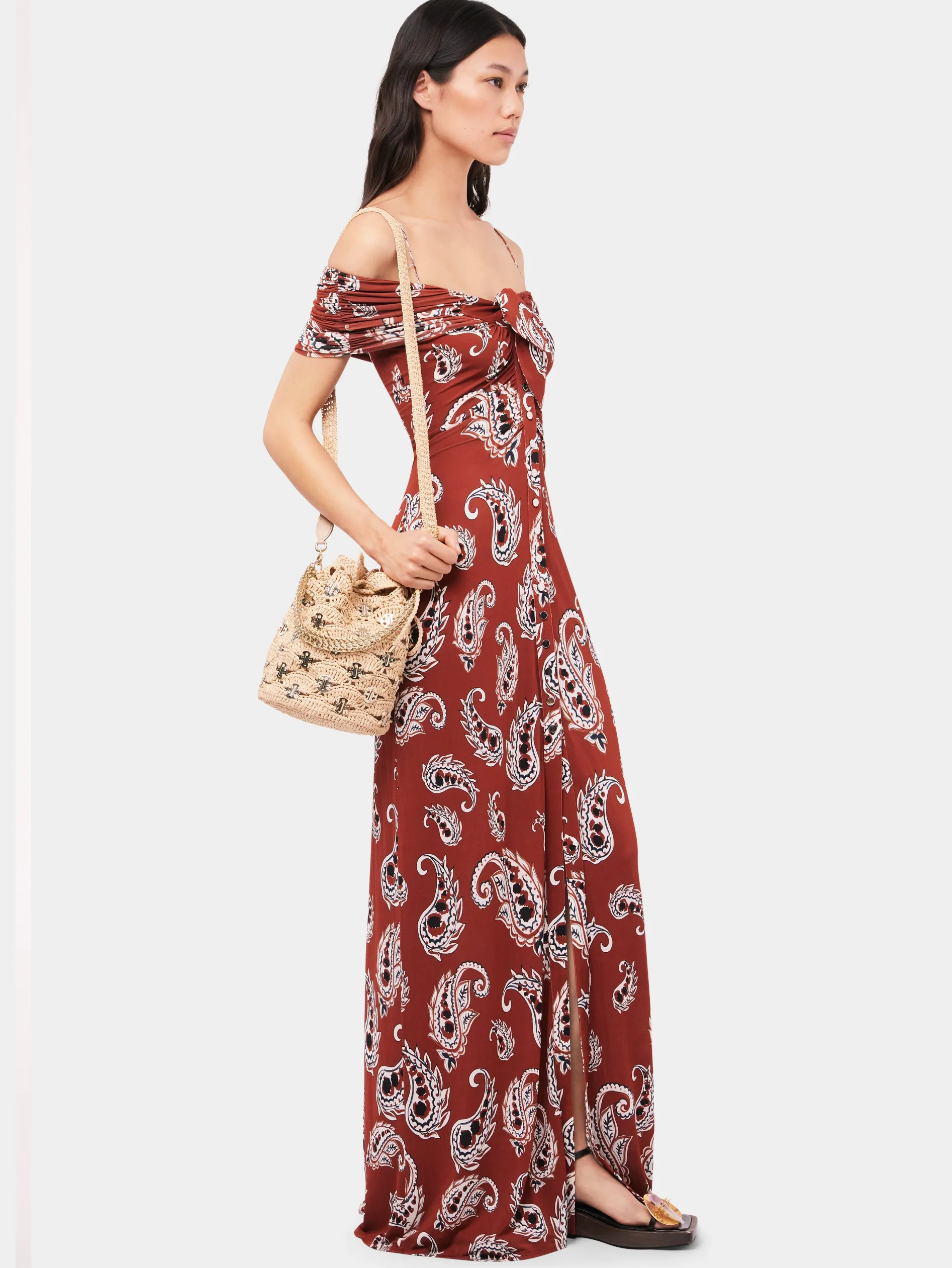 Discount Robe longue imprimée paisley Robes