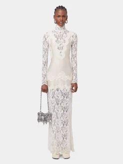 Shop ROBE LONGUE IVOIRE EN DENTELLE Sélection De Soirée | Robes