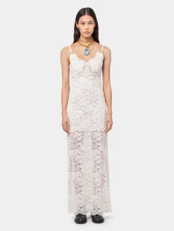 Outlet ROBE LONGUE IVOIRE EN DENTELLE Sélection De Soirée | Robes
