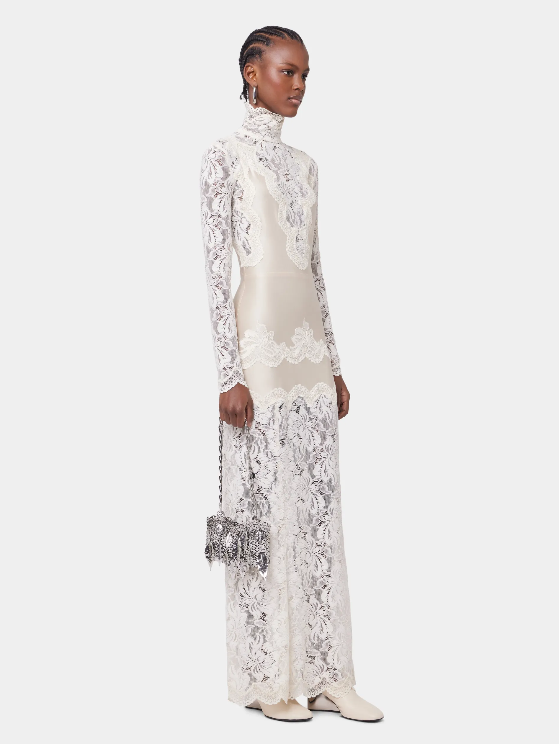 Shop ROBE LONGUE IVOIRE EN DENTELLE Sélection De Soirée | Robes