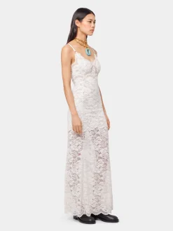Outlet ROBE LONGUE IVOIRE EN DENTELLE Sélection De Soirée | Robes