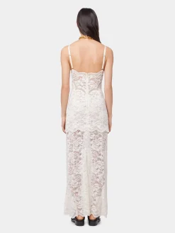 Outlet ROBE LONGUE IVOIRE EN DENTELLE Sélection De Soirée | Robes