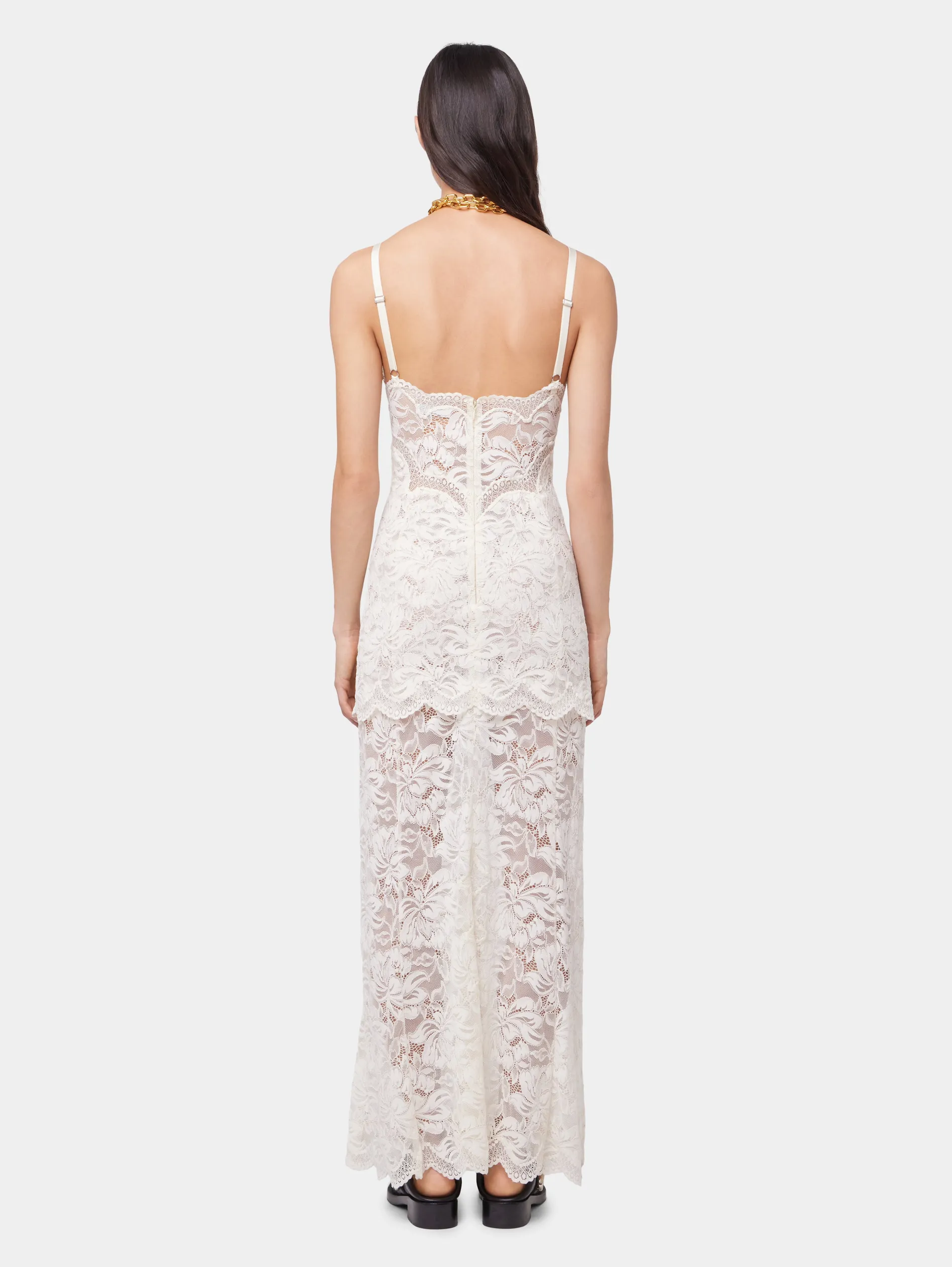 Outlet ROBE LONGUE IVOIRE EN DENTELLE Sélection De Soirée | Robes