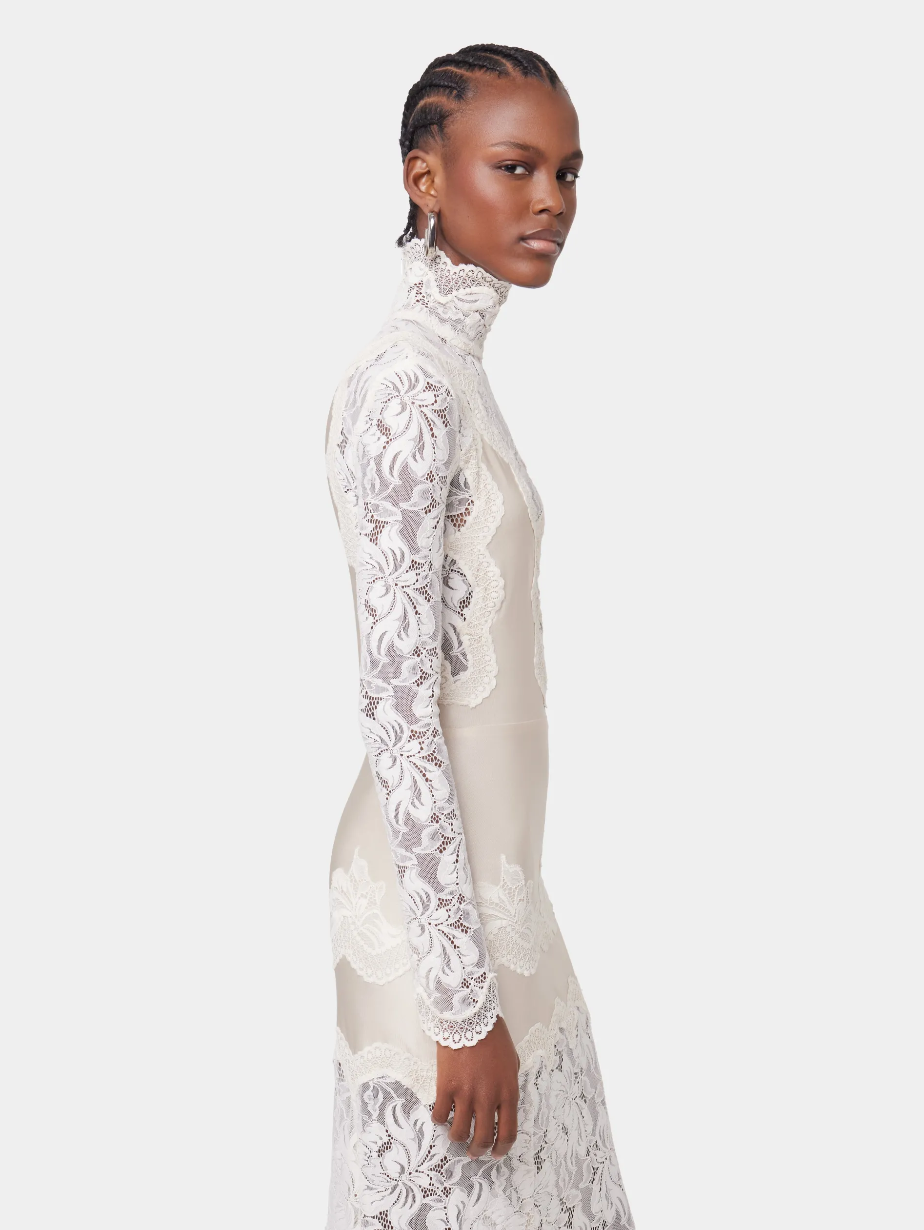 Shop ROBE LONGUE IVOIRE EN DENTELLE Sélection De Soirée | Robes