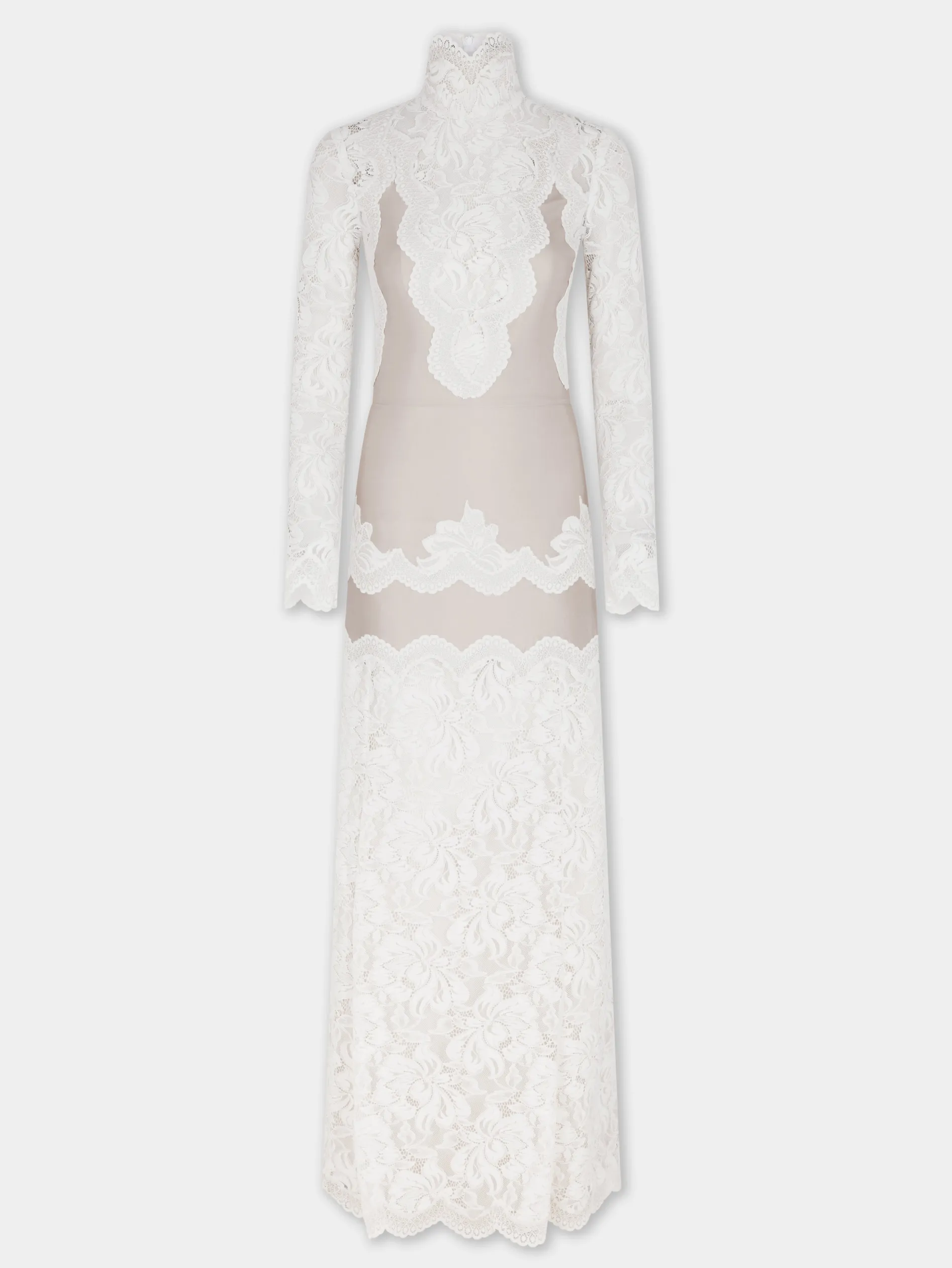 Shop ROBE LONGUE IVOIRE EN DENTELLE Sélection De Soirée | Robes