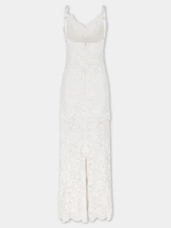 Outlet ROBE LONGUE IVOIRE EN DENTELLE Sélection De Soirée | Robes
