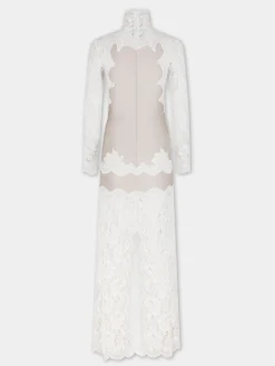 Shop ROBE LONGUE IVOIRE EN DENTELLE Sélection De Soirée | Robes