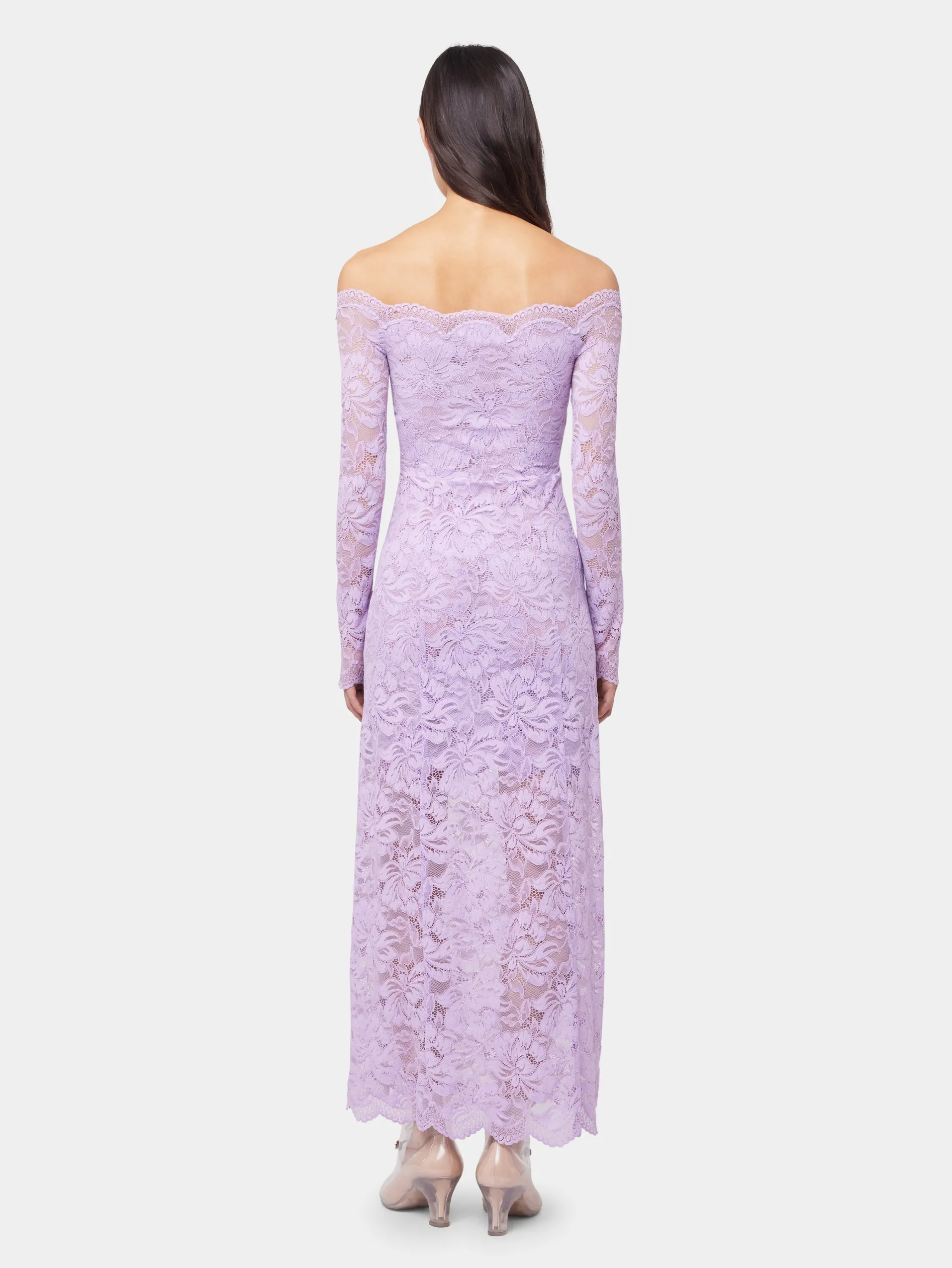 Hot ROBE LONGUE LAVANDE EN DENTELLE Sélection De Soirée | Robes