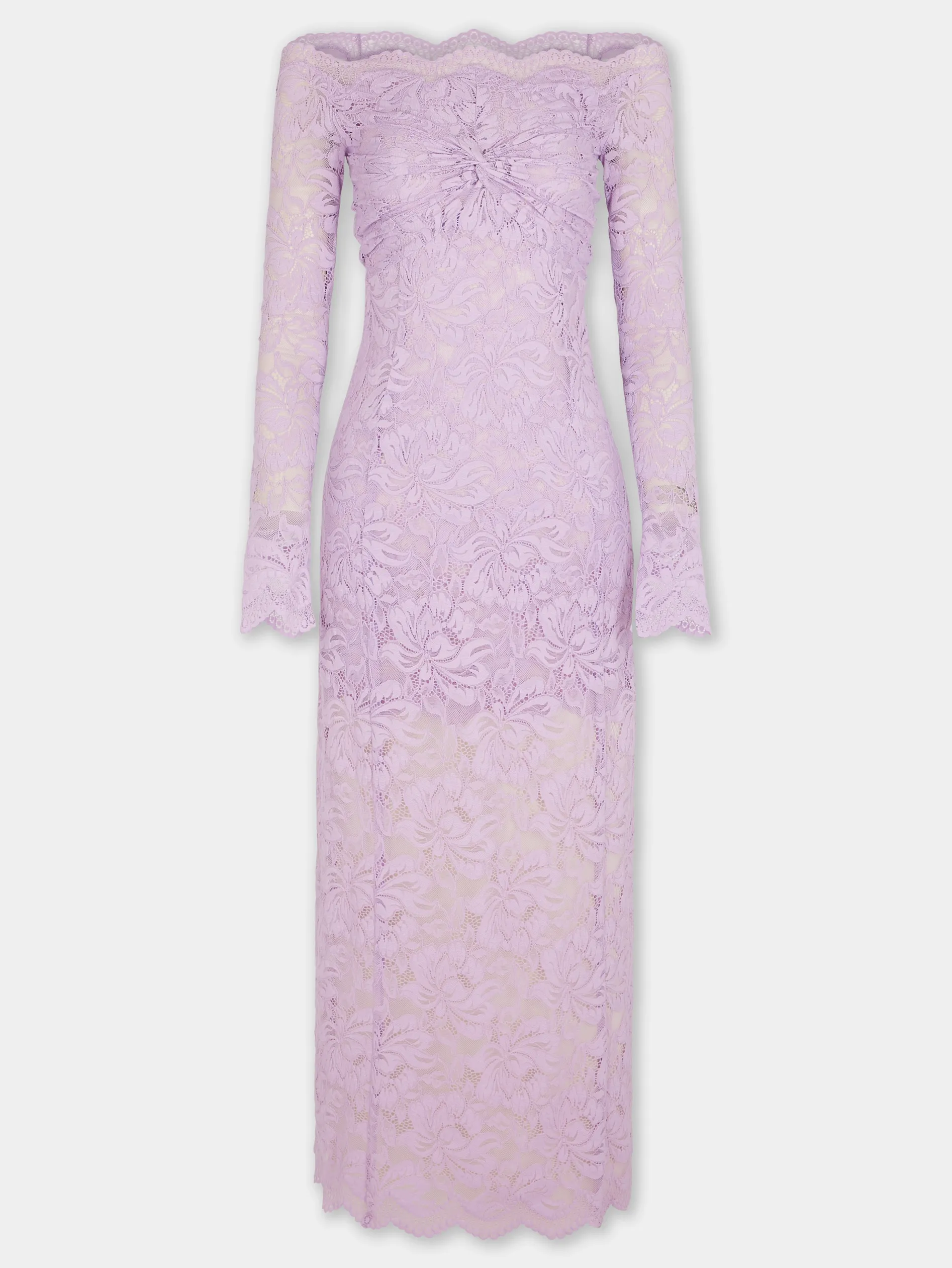 Hot ROBE LONGUE LAVANDE EN DENTELLE Sélection De Soirée | Robes