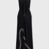 Best Robe longue noire à œillets métalliques brodés Robes