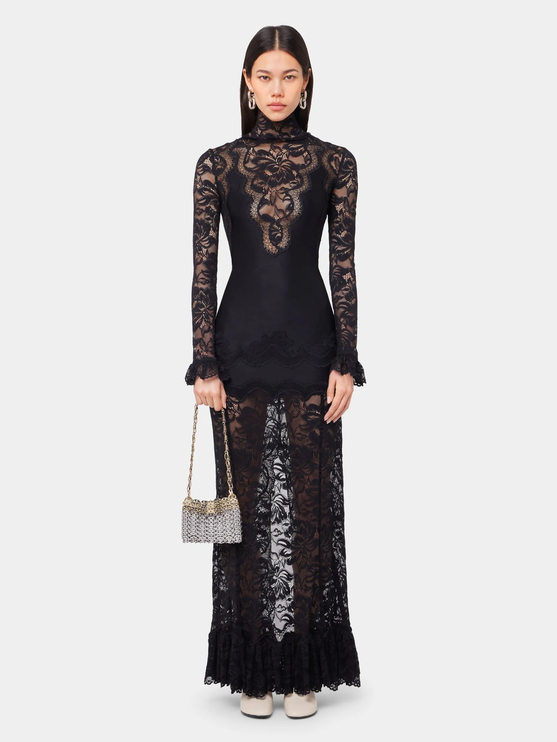 New ROBE LONGUE NOIRE EN DENTELLE Sélection De Soirée | Robes