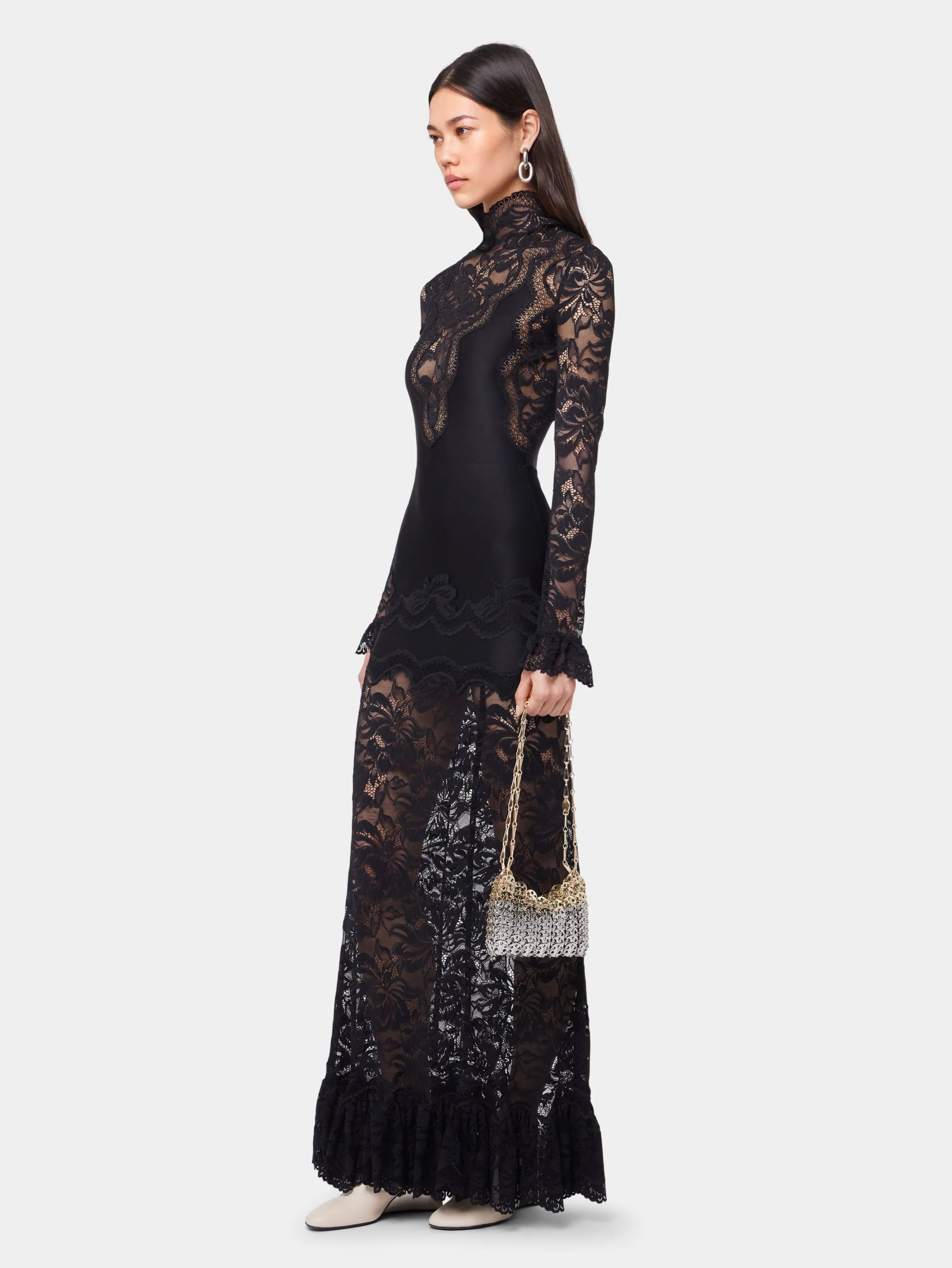 New ROBE LONGUE NOIRE EN DENTELLE Sélection De Soirée | Robes