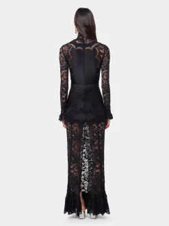 New ROBE LONGUE NOIRE EN DENTELLE Sélection De Soirée | Robes