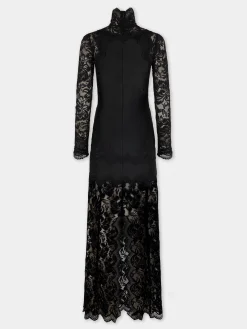 New ROBE LONGUE NOIRE EN DENTELLE Sélection De Soirée | Robes