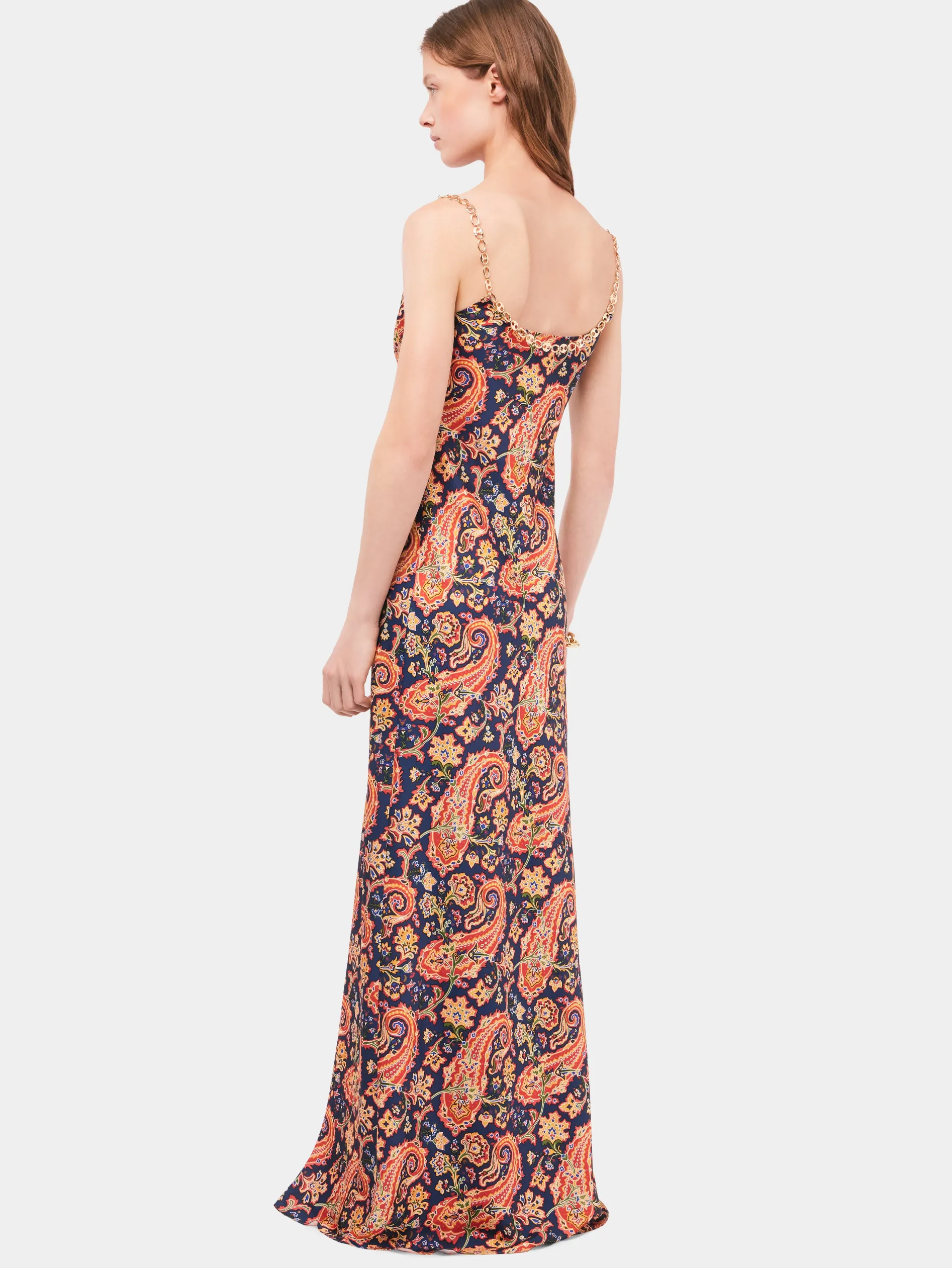 Cheap Robe nuisette à motif paisley à détail de chaîne "eight" Robes