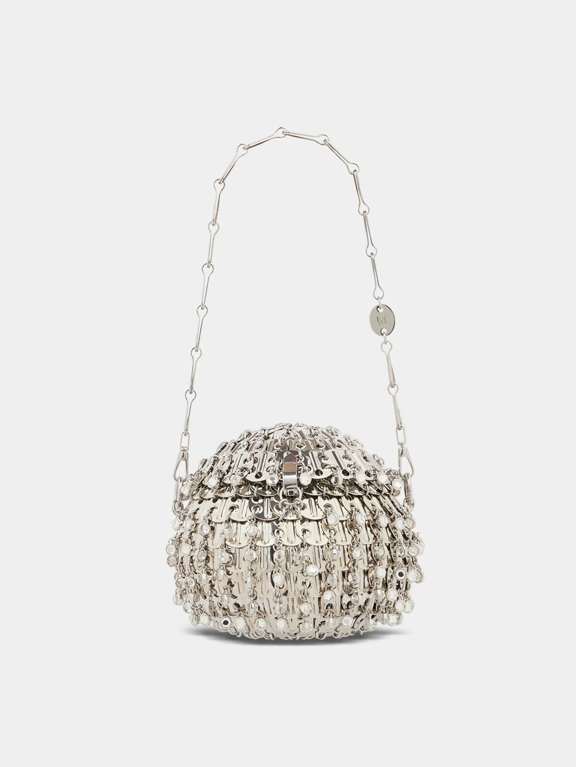 Store Sac 1969 Sphère argent à cristaux Sacs De Soirée | Le Sac 1969