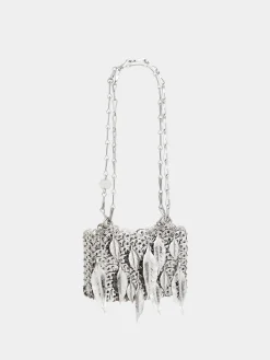 Outlet SAC ARGENT 1969 NANO FEUILLES METAL Sélection De Soirée | Personnalisez Votre Sac