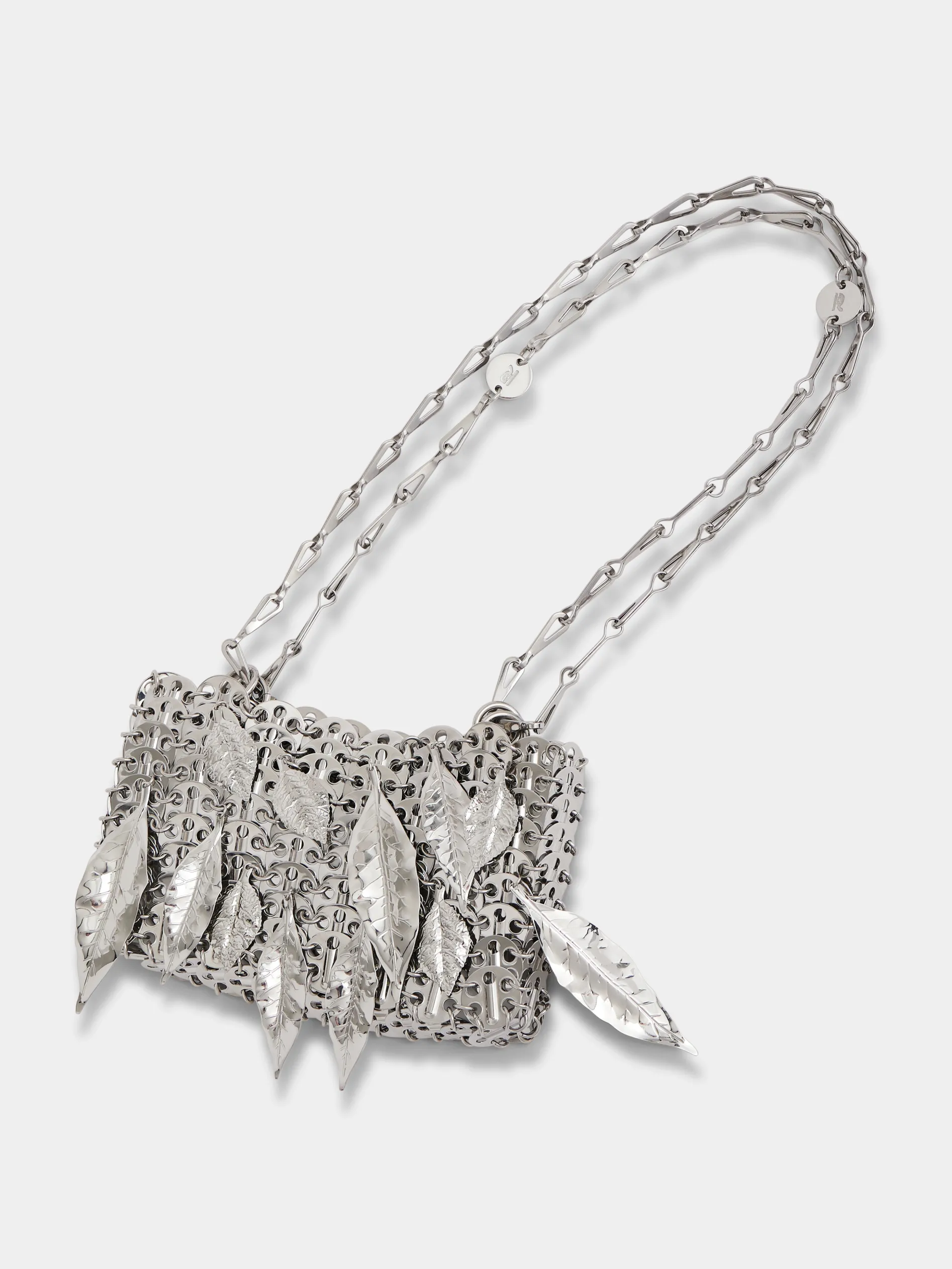 Outlet SAC ARGENT 1969 NANO FEUILLES METAL Sélection De Soirée | Personnalisez Votre Sac