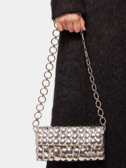 Online Sac argent métallisé en aluminium Sacs De Soirée | Sacs Porté Épaule