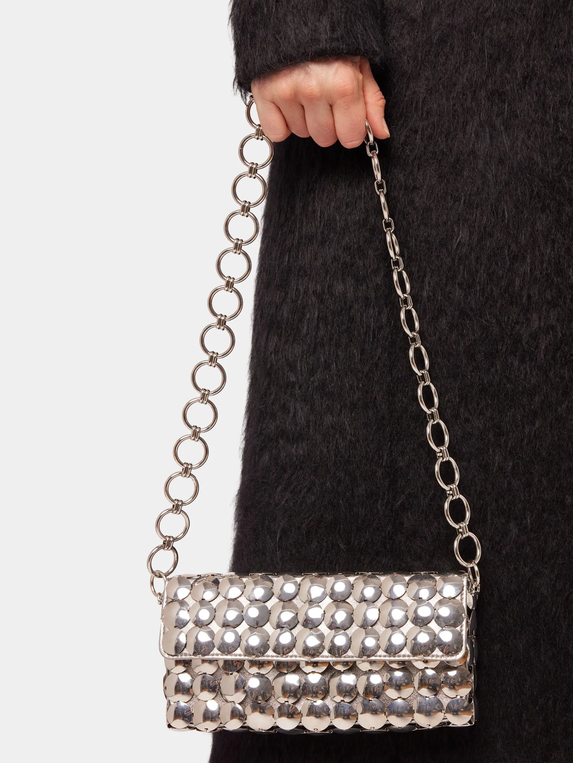 Online Sac argent métallisé en aluminium Sacs De Soirée | Sacs Porté Épaule