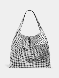Flash Sale Sac cabas argenté Pixel Sacs Porté Épaule