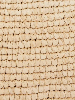 Store Sac cabas en raphia beige Sacs Porté Épaule