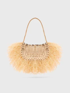 Best Sale Sac moon 1969 à franges en raphia naturel Sacs Porté Épaule | Le Sac 1969