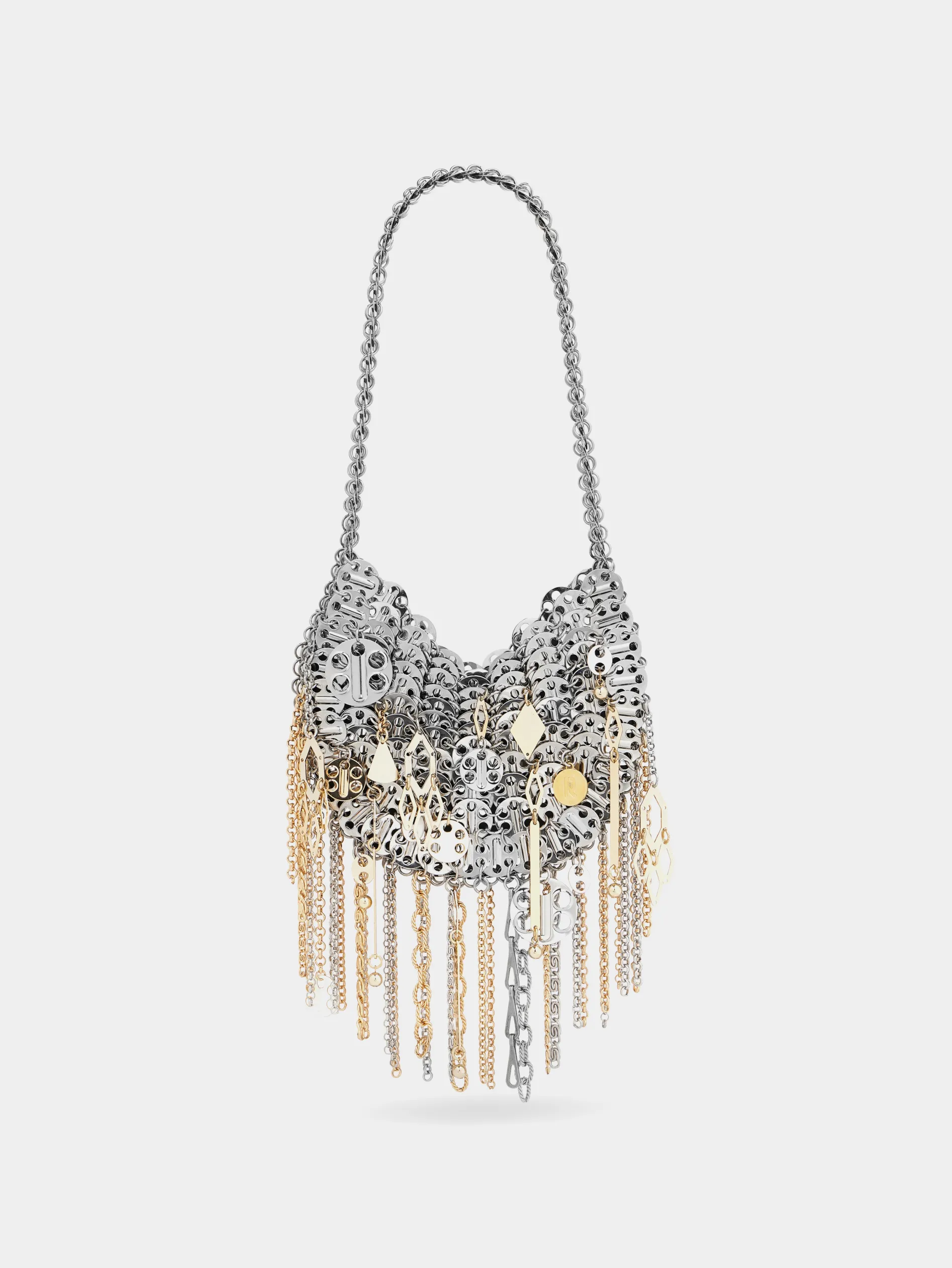 Outlet SAC MOON 1969 ARGENTÉ ASSEMBLÉ À PAMPILLES MÉTALLIQUES Sélection De Soirée | Personnalisez Votre Sac