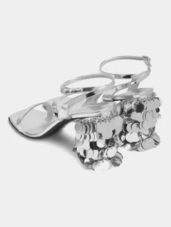 Outlet Sandales à talons pastilles sparkle argent Sélection De Soirée | Chaussures