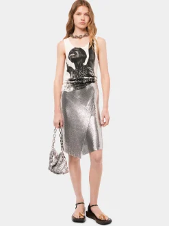 Cheap Silver Paco clutch Bag Les Sacs Paco En Cuir