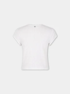 Store TEE-SHIRT CROP EN JERSEY POINTELLE Petits Cadeaux
