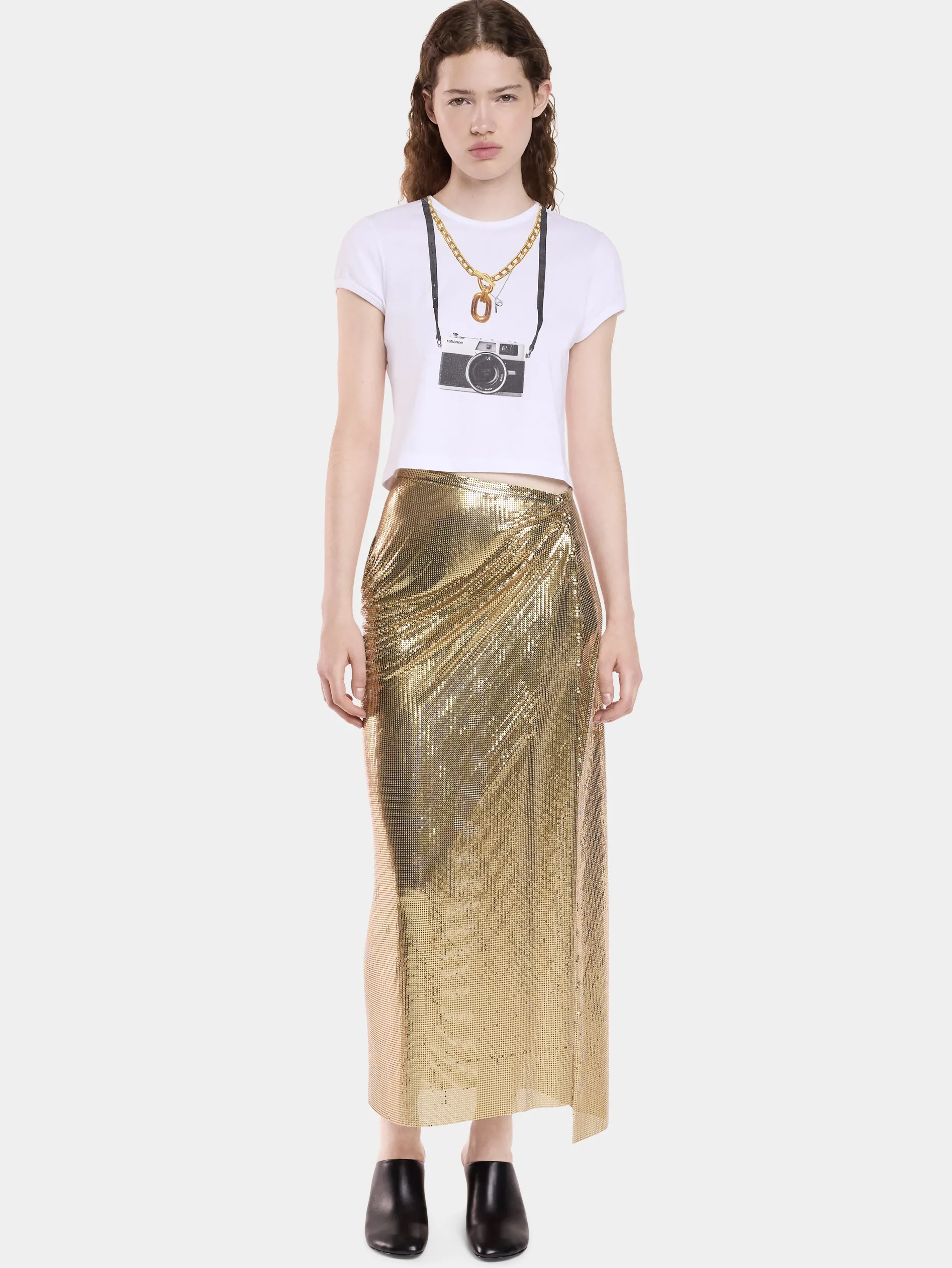 Hot TEE-SHIRT CROPPED EN COTON IMPRIMé Hauts