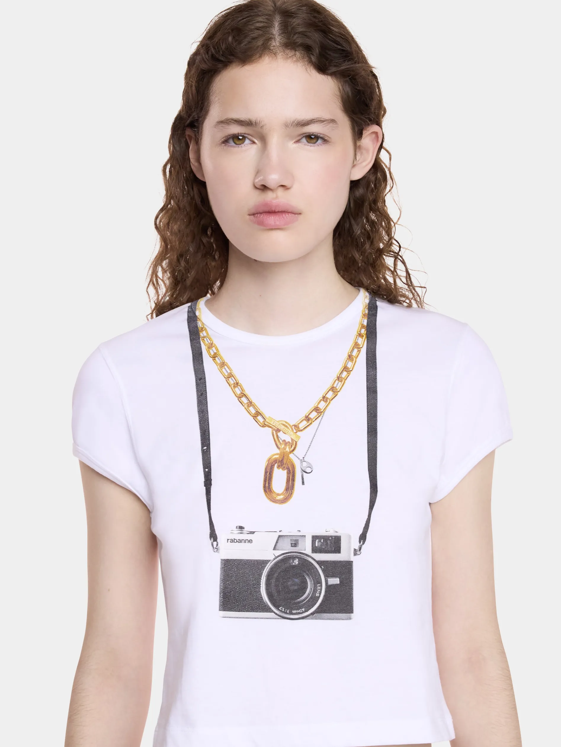 Hot TEE-SHIRT CROPPED EN COTON IMPRIMé Hauts