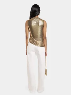 Online TOP ASYMETRIQUE DRAPé EN MESH Hauts